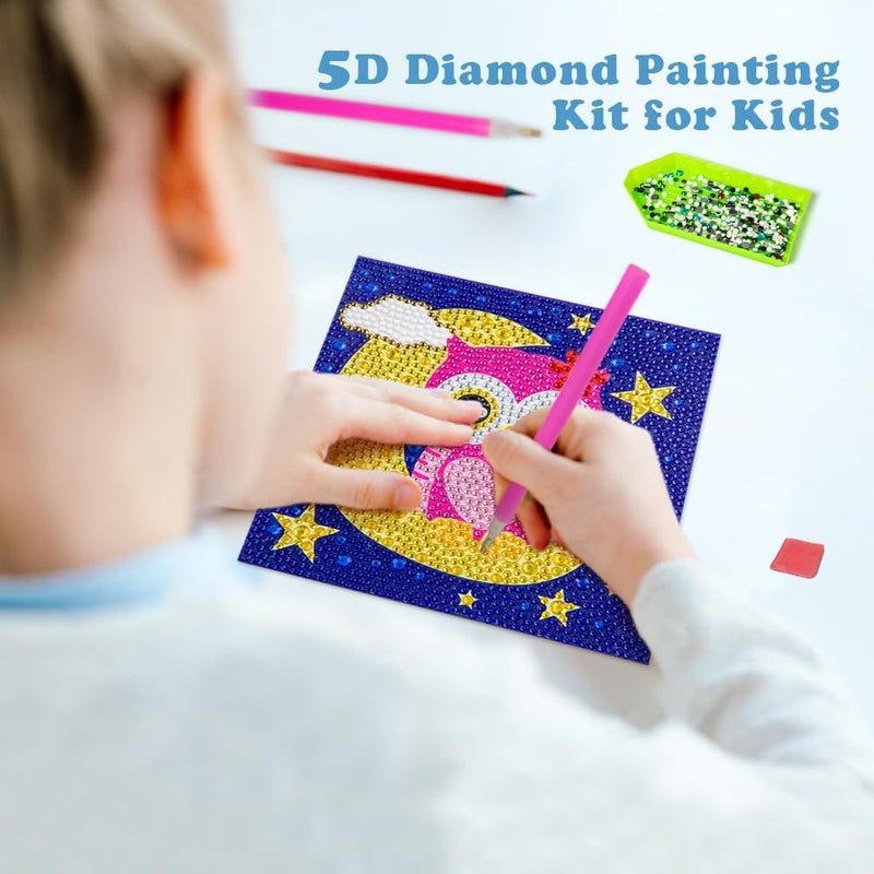 Labeol Diamond Art Kits for Kids Crafts for Girls Ages 6-8-10-12 Easy to DIY Creative Diamond Art Sticker Craft by Numbers Kits for Kids and Adult Beginners (Lovable) - Image 4